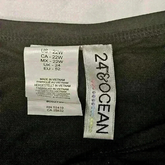 24th & Ocean Black High Waist Ruched Bikini Bottoms Size 22W EUC - Picture 6 of 9